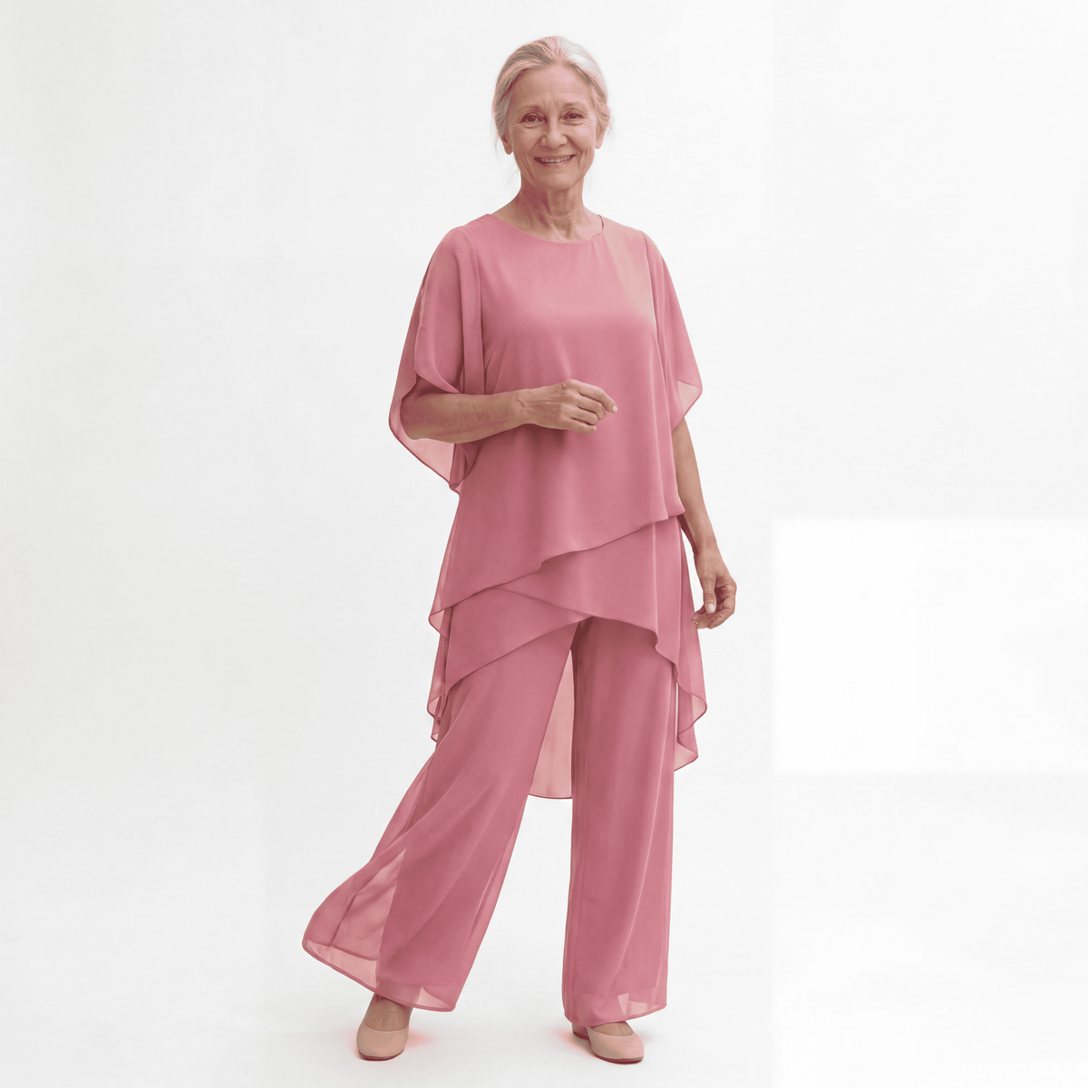 Capucine | Ensemble avec pantalons palazzo drapés